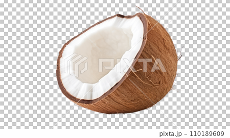 A coconut on the transparent background 110189609