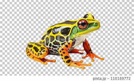 Frog beautiful colorful on the transparent background Frog beautiful colorful on the transparent background 110189772