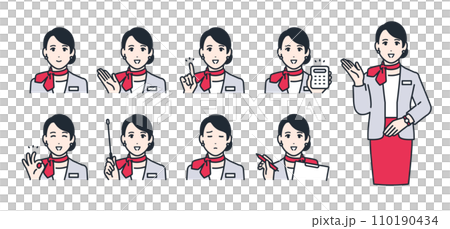 Mobile shop clerk simple vector icon illustration variation material 110190434