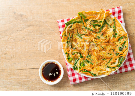 Pajeon or Korean pancake or Korean pizza Pajeon or Korean pancake or Korean pizza 110190599