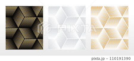 Set of abstract geometric patterns. Seamless vector backgrounds. Colored ornaments Graphic modern patterns Simple lattice graphic design 110191390