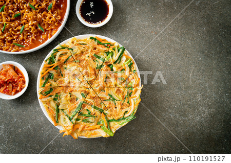 Pajeon or Korean pancake or Korean pizza Pajeon or Korean pancake or Korean pizza 110191527