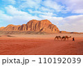 ヨルダンにある美しい砂漠地帯、ワディラム 110192039