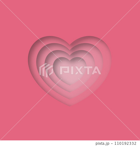 Pink heart shapes Valentine's day background with shadow for your text, Vector illustration Pink heart shapes Valentine's day background with shadow for your text, Vector illustration 110192332