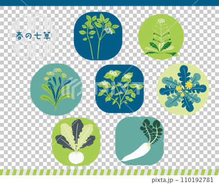 春の七草のイラスト 110192781