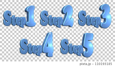3DCG characters [Step1/Step2/Step3/Step4/Step5] Blue, Blue 110193185