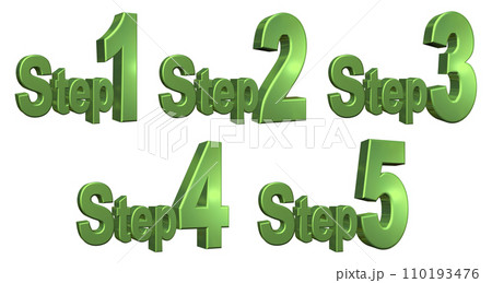 3DCG文字［Step1/Step2/Step3/Step4/Step5］グリーン,緑 110193476