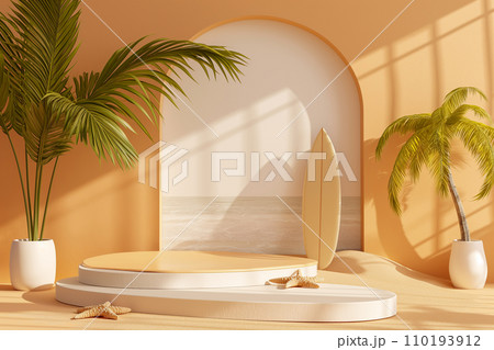 Blank Podium Stage for Summer Lifestyle Showcase 110193912