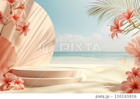 Blank Podium Stage for Summer Lifestyle Showcase 110193916