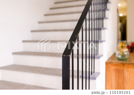 アイアンの手すりの階段 110195201