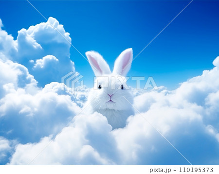 天国に昇ったウサギのイラスト素材 [110195373] - PIXTA