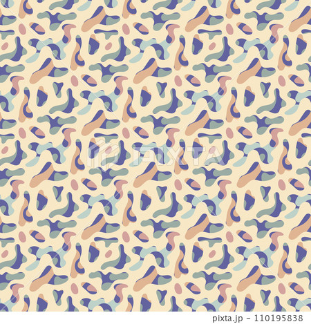 Freeform blob shapes pattern. Abstracts amoeba seamless pattern, freeform organic elements. Freeform blob shapes pattern. Abstracts amoeba seamless pattern, freeform organic elements. 110195838