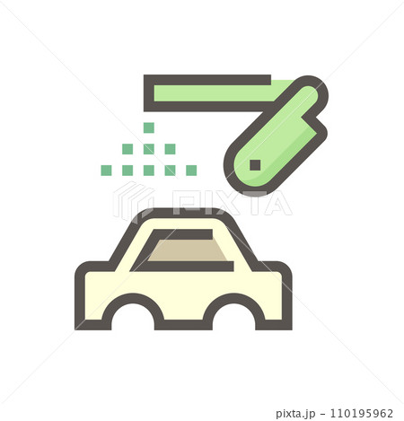 Car paint and repair service tool vector icon design, 48x48 pixel perfectand editable stroke. 110195962