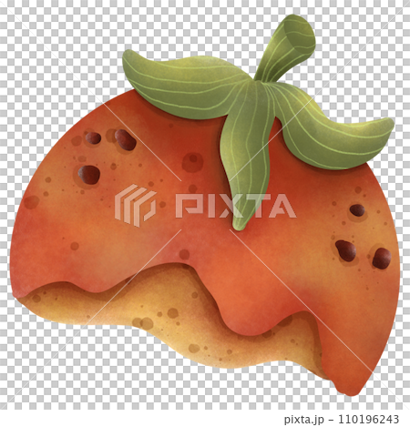 Illustration of tomato food scraps for composting. Illustration of tomato food scraps for composting. 110196243