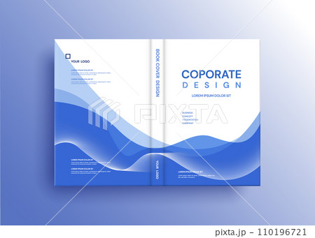 Brochure template layout, cover design annual report, magazine, flyer in A4 with blue wavy lines for business, education, advertisement. Vector illustration. Brochure template layout, cover design annual report, magazine, flyer in A4 with blue wavy lines for business, education, advertisement. Vector illustration. 110196721
