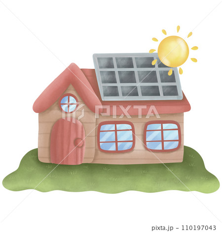 Solar powered house, clean energy for the world 110197043