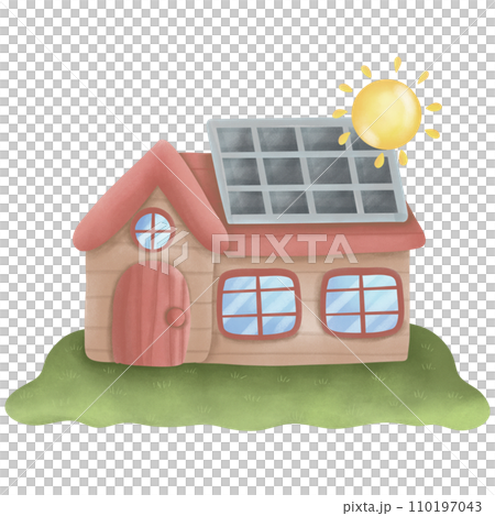 Solar powered house, clean energy for the world 110197043