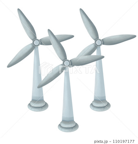 Wind turbines, clean energy for the world 110197177