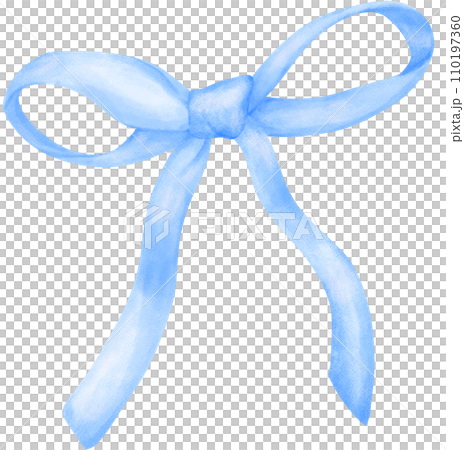 Blue Coquette bow watercolor Blue Coquette bow watercolor 110197360