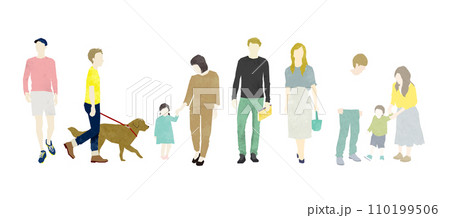 オシャレな人物イラスト 110199506