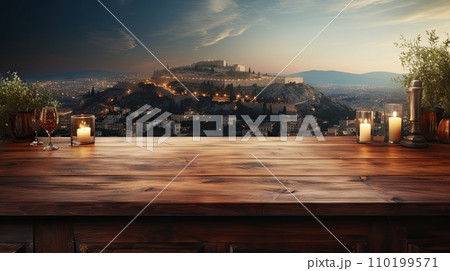 Blurred Sunrise on the Mountain Background 110199571
