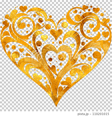 Metallic Heart-Shaped Digital Painting. Metallic Heart-Shaped Digital Painting. 110201015