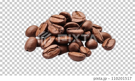 Coffee beans on the transparent background 110201517