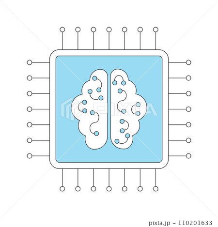 Artificial intelligence symbol. AI sign. 110201633