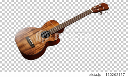 Wooden ukulele on the transparent background 110202137