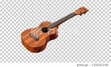 Wooden ukulele on the transparent background 110202140