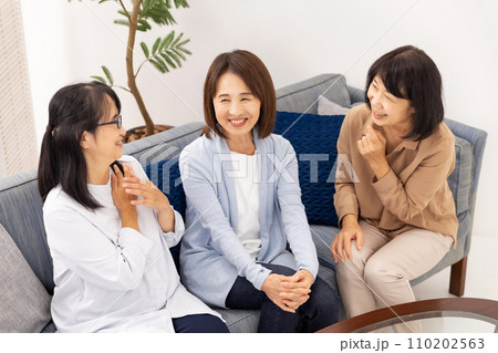 おしゃべりをする女性 おしゃべりをする女性 110202563
