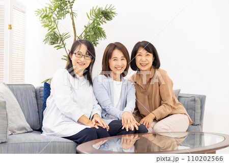 おしゃべりをする女性 おしゃべりをする女性 110202566