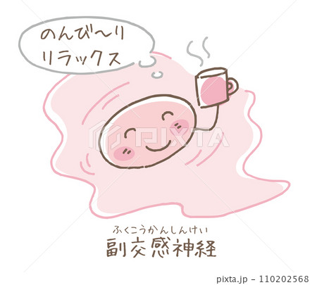 副交感神経のイメージイラスト 110202568