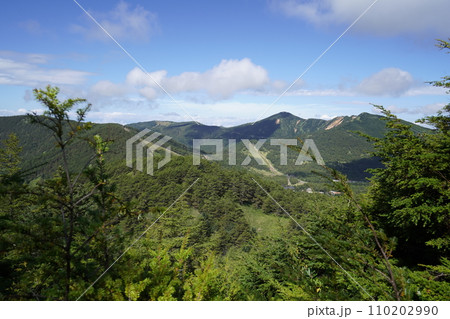 長野県高峰高原車坂峠から登る黒斑山への登山道 途中から見える篭ノ登山方面 2023年9月19日 長野県高峰高原車坂峠から登る黒斑山への登山道 途中から見える篭ノ登山方面 2023年9月19日 110202990