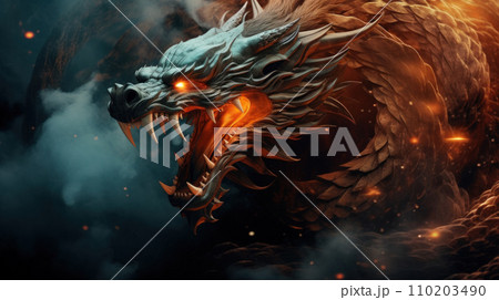 A dragon that embodies the forces of nature 110203490