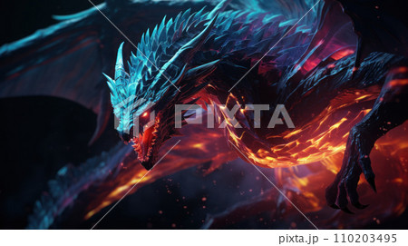 A dragon that embodies the forces of nature 110203495