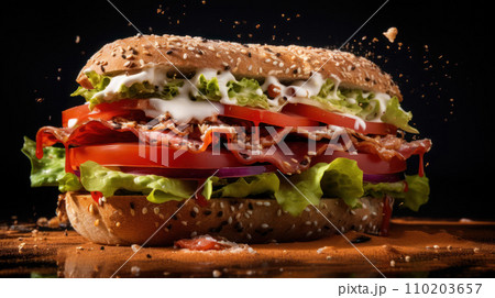 A sandwich full of fillings 110203657