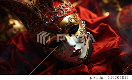 Venetian masks red toner 110203815