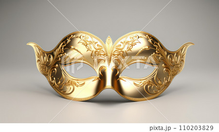 Golden Carnival mask on the isolated background 110203829