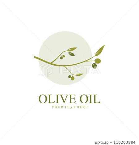 Vector Olive Oil Logo Template 110203884
