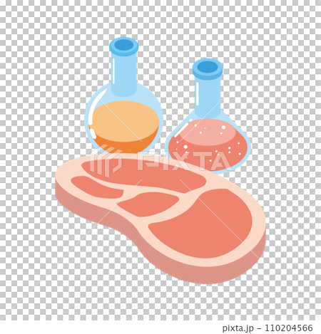 Image illustration of food tech and artificial meat 110204566