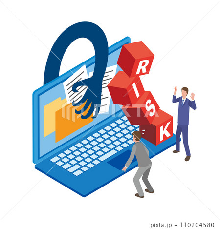 サイバーリスクのイメージイラスト 110204580