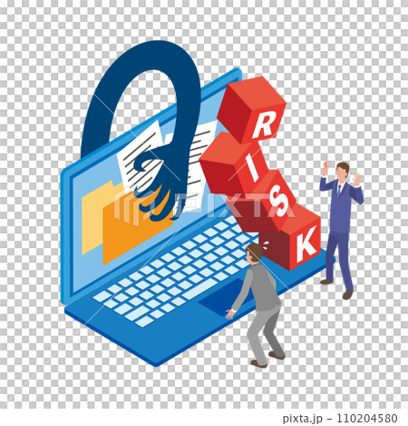 サイバーリスクのイメージイラスト 110204580