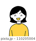 ニコニコ笑う女の人(上半身) 110205004