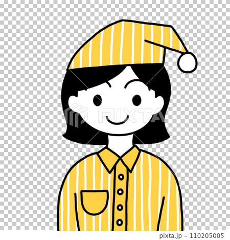 Woman in pajamas (upper body) 110205005