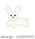 かわいいうさぎのイラスト 110205535