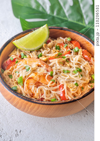Bowl of pad thai Bowl of pad thai 110206581