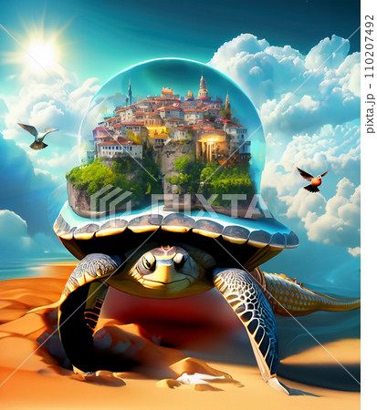 Turtle shell as a town 110207492