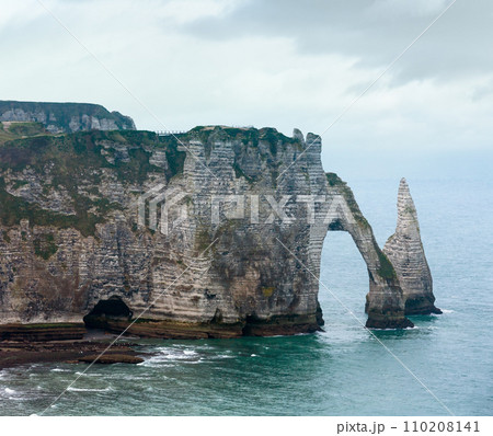Natural cliff in Etretat, France. Natural cliff in Etretat, France. 110208141