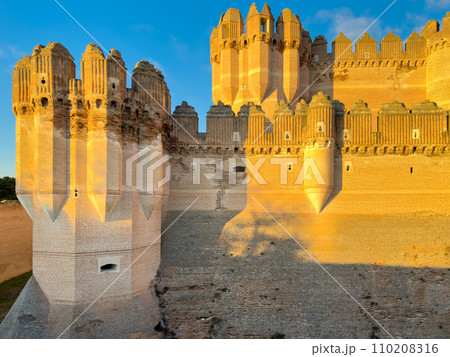 Medieval castle of Coca in Segovia, Spain. Medieval castle of Coca in Segovia, Spain. 110208316